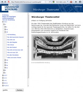 Datenbank Würzburger Theaterzettel