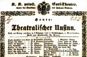 Carltheater - Theaterzettel ohne Datierung